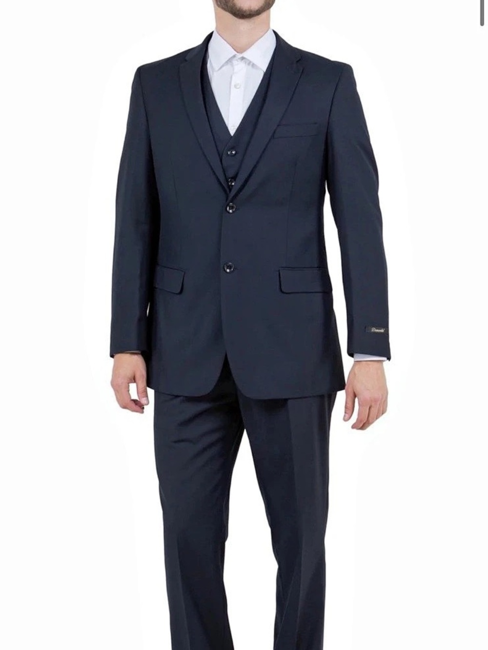 Men's Navy 3 Piece  Suit- Brand New- Big ad Tall 54R